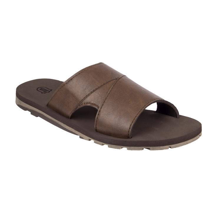 Wembley Cut Out Men's Slide Sandals, Size: Xl, Brown