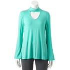 Women's Apt. 9&reg; Keyhole Choker Top, Size: Xxl, Brt Green