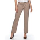 Petite Apt. 9&reg; Torie Modern Fit Straight-leg Dress Pants, Women's, Size: 16p-short, Brown