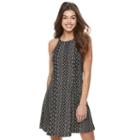 Juniors' Mudd&reg; Print Strappy Halter Dress, Girl's, Size: Medium, Black