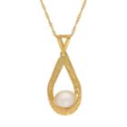 Pearlustre By Imperial 14k Gold Freshwater Cultured Pearl Teardrop Pendant, Women's, Size: 18, White
