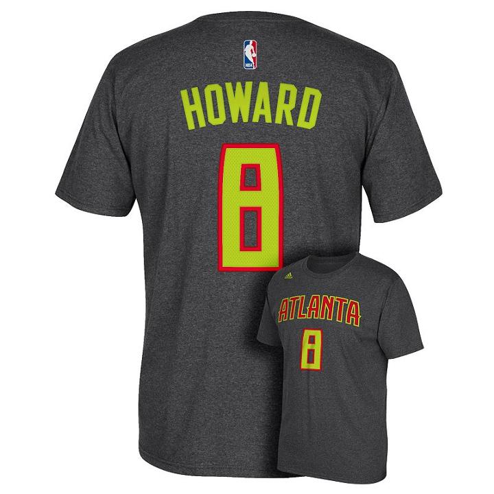Men's Adidas Atlanta Hawks Dwight Howard Player Tee, Size: Large, Grey