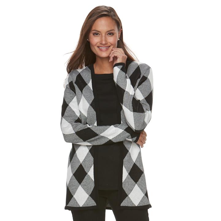 Women's Croft & Barrow&reg; Cardigan Sweater, Size: Xl, Oxford