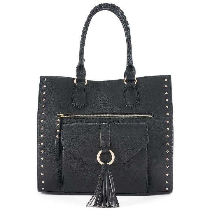 Sonoma Goods For Life&trade; Ruby Tassel Satchel, Women's, Black