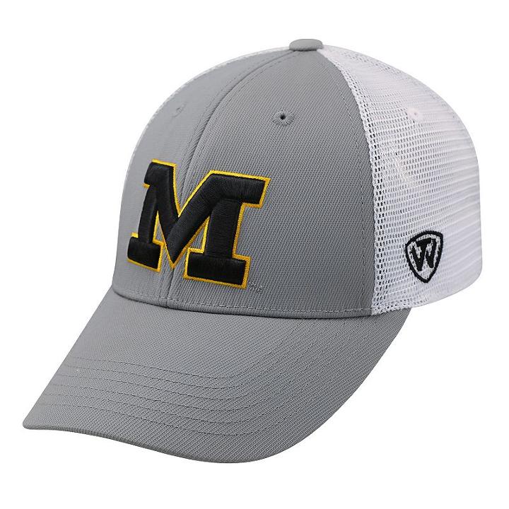 Top Of The World, Adult Missouri Tigers Marse One-fit Cap, Light Grey