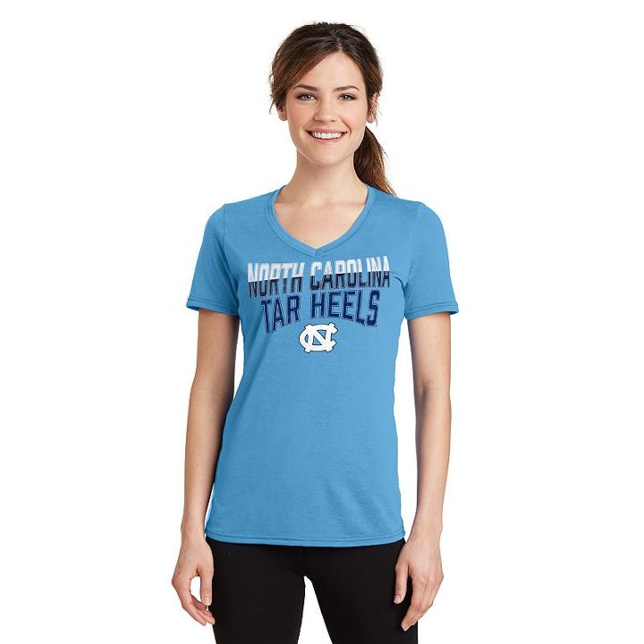 Women's North Carolina Tar Heels Fair Catch Tee, Size: Large, Blue