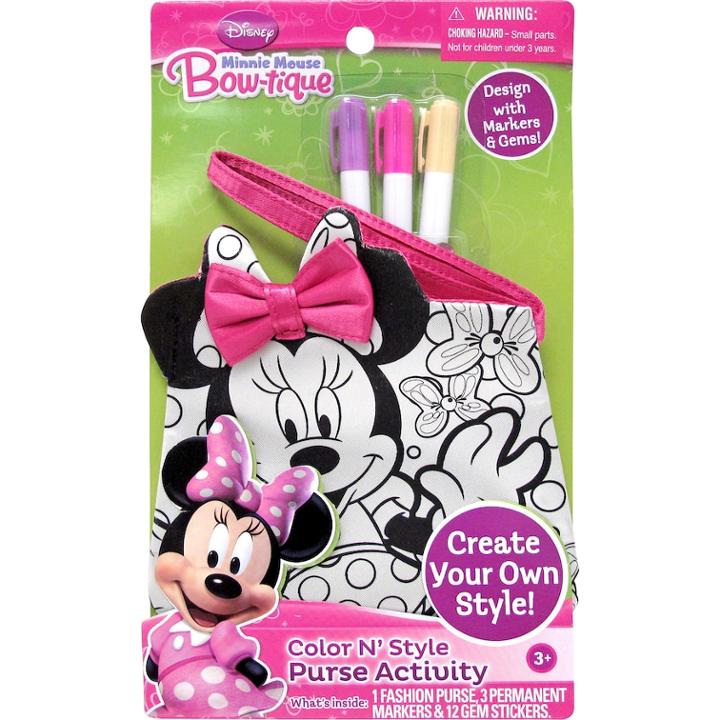 Disney Mickey Mouse And Friends Minnie Mouse Bow-tique Color N' Style Purse Activity Set, Girl's, Multicolor