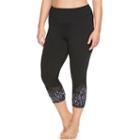 Plus Size Gaiam Om Yoga Capris, Women's, Size: 2xl, Red Overfl