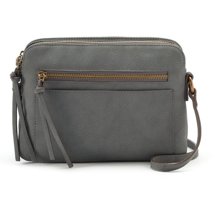 Sonoma Goods For Life&trade; Parker Double-entry Crossbody Bag, Women's, Grey