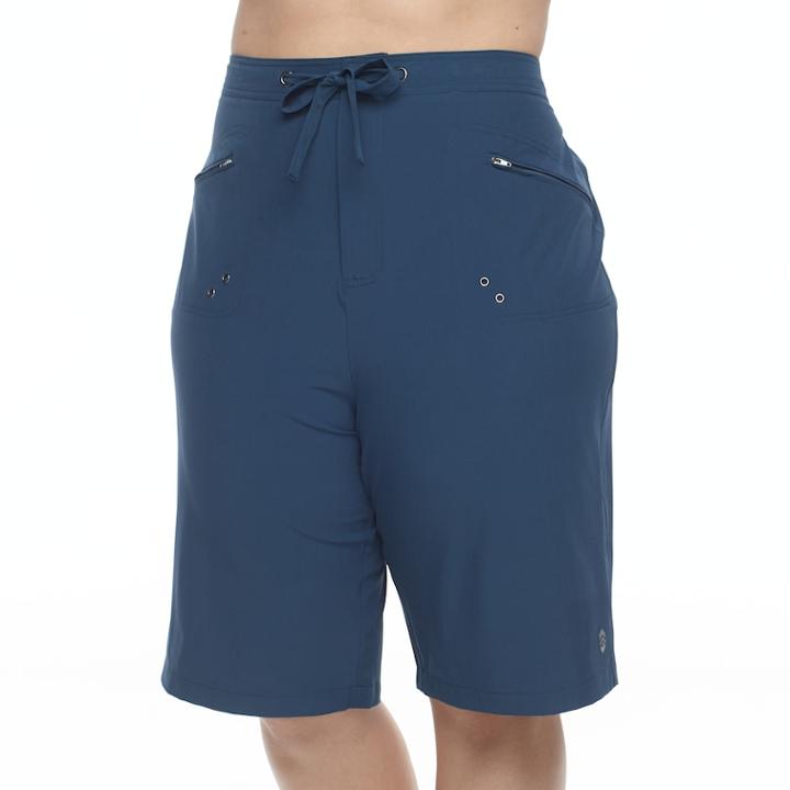 Plus Size Free Country Bermuda Swim Shorts, Women's, Size: 1xl, Grey (charcoal)