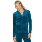 Women's Tek Gear&reg; Velour Jacket, Size: Xl, Dark Blue