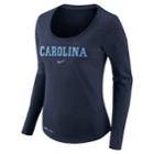 Women's Nike North Carolina Tar Heels Slubbed Dri-fit Tee, Size: Large, Blue (navy)