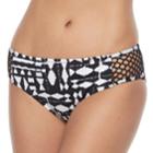 Women's Apt. 9&reg; Printed Hipster Bikini Bottoms, Size: Large, Black