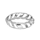 Primrose Sterling Silver Woven Ring, Women's, Size: 7, Grey