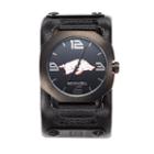 Rockwell Arkansas Razorbacks Assassin Leather Watch - Men, Black