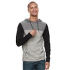 Men's Urban Pipeline&reg; Colorblock Hooded Tee, Size: Medium, Black