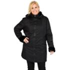 Plus Size Excelled Hooded Jacket, Women's, Size: 3xl, Black