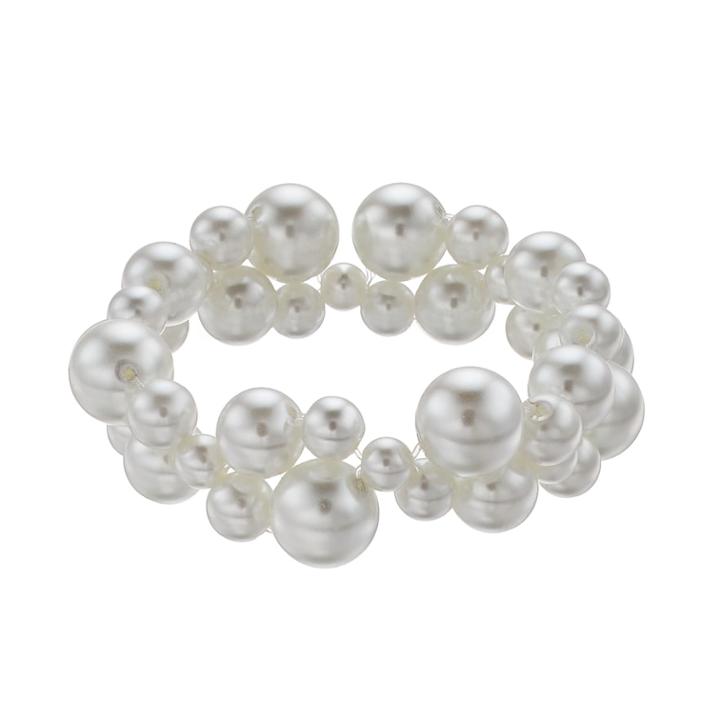 Simply Vera Vera Wang Simulated Pearl Stretch Bracelet, Women's, White