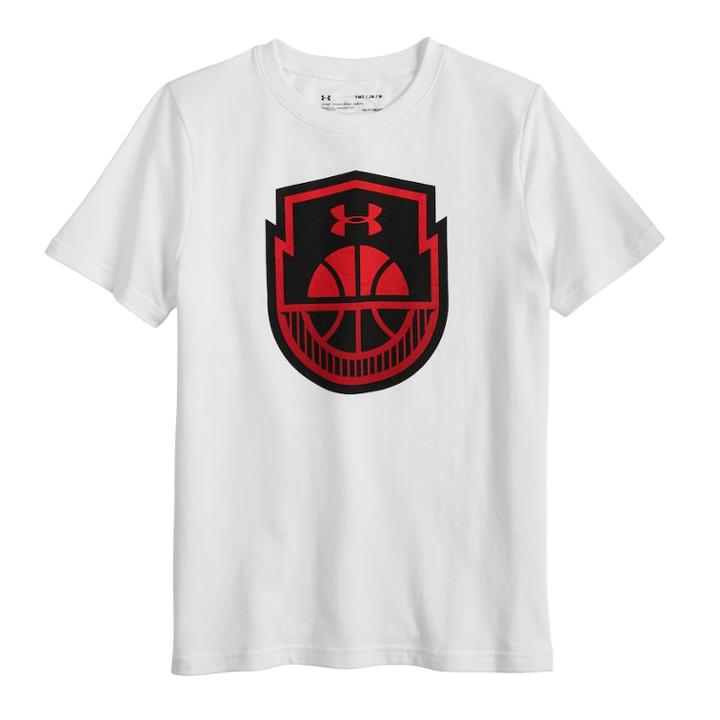 Boys 8-20 Under Armour Basketball Icon Tee, Size: Medium, White