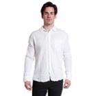 Men's Excelled Solid Button-down Shirt, Size: Large, White