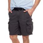 Big & Tall Sonoma Goods For Life&trade; Modern-fit Lightweight Twill Belted Cargo Shorts, Men's, Size: 48, Grey