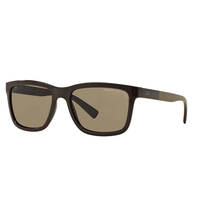Armani Exchange Ax4045s 56mm Rectangle Sunglasses, Adult Unisex, Dark Brown
