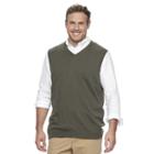 Big & Tall Croft & Barrow&reg; Classic-fit Easy-care Sweater Vest, Men's, Size: Xl Tall, Dark Green