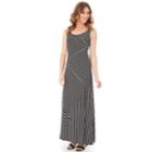 Petite Apt. 9&reg; Mixed Stripe Maxi Dress, Women's, Size: Xl Petite, Black Taupe Stripe