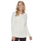 Women's Sonoma Goods For Life&trade; Twist Cable-knit Sweater, Size: Xxl, White