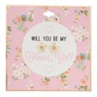 Floral Flower Girl Stud Nickel Free Earrings, Gold