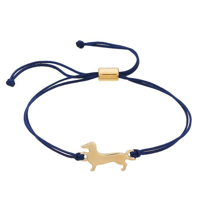 Lc Lauren Conrad Dachshund Blue Cord Slipknot Bracelet, Women's, Med Blue