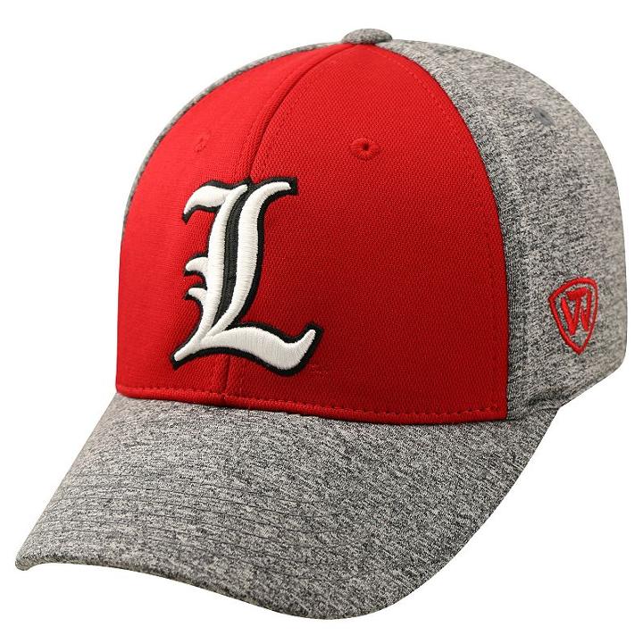 Adult Top Of The World Louisville Cardinals Pressure One-fit Cap, Med Red