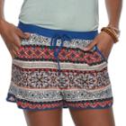 Juniors' Pink Republic Peached Drawstring Soft Shorts, Teens, Size: Medium, Turquoise/blue (turq/aqua)