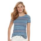 Women's Sonoma Goods For Life&trade; Essential Print Tee, Size: Medium, Med Blue