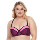 Plus Size Paramour Underwire Bralette Swim Top, Women's, Size: 2xl, Brt Red
