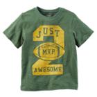 Boys 4-8 Carter's Just 2 Awesome Football Graphic Tee, Size: 8, Green