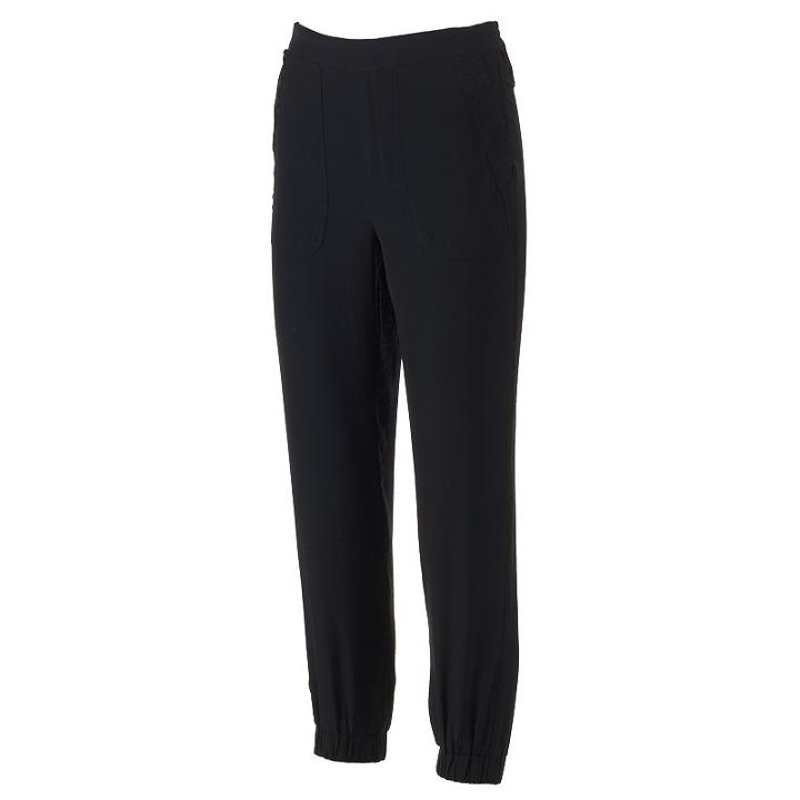 Women's Juicy Couture Ankle Jogger Pants, Size: Large, Black