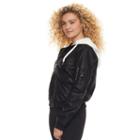 Madden Nyc Juniors' Hooded Faux Leather Bomber Jacket, Teens, Size: Xl, Black