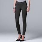 Women's Simply Vera Vera Wang Skinny Ponte Pants, Size: S Long, Light Grey