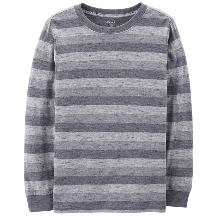 Boys 4-12 Carter's Striped Top, Size: 8, Gray Stripe