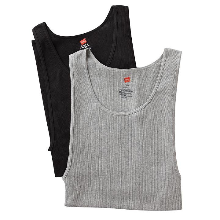 Big & Tall Hanes Classics 2-pk. A-shirts, Men's, Size: 5xl, Grey Other