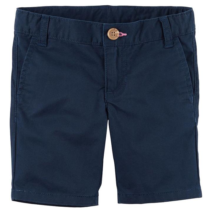 Girls 4-8 Carter's School Uniform Twill Shorts, Size: 4, Blue
