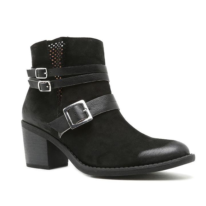 Qupid Tobin Women's Strappy Ankle Boots, Girl's, Size: 8, Black