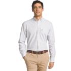 Men's Izod Essential Regular-fit Tattersall Checked Button-down Shirt, Size: Medium, Black