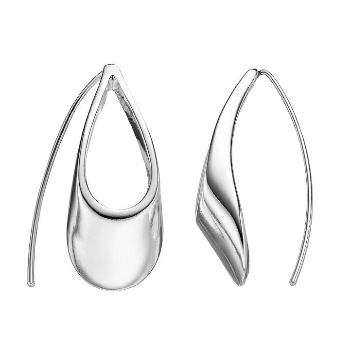 Dana Buchman Folded Threader Earrings, Women's, Silver