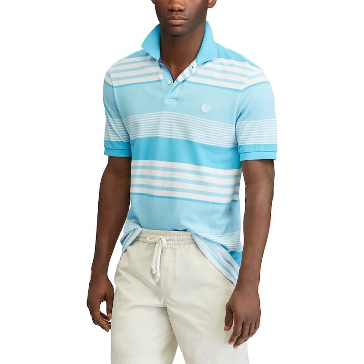 Big & Tall Chaps Classic-fit Birdseye Polo, Men's, Size: Xl Tall, Blue