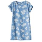Girls 4-7 Sonoma Goods For Life&trade; Floral Chambray Dress, Girl's, Size: 5, Med Blue