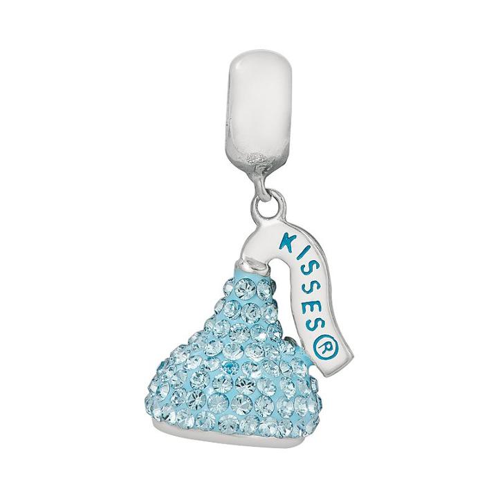 Sterling Silver Crystal Hershey's Kiss Charm - Made With Swarovski Crystals, Women's, Blue