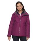 Women's Zeroxposur Andrea Hooded 3-in-1 Systems Jacket, Size: Large, Dark Pink