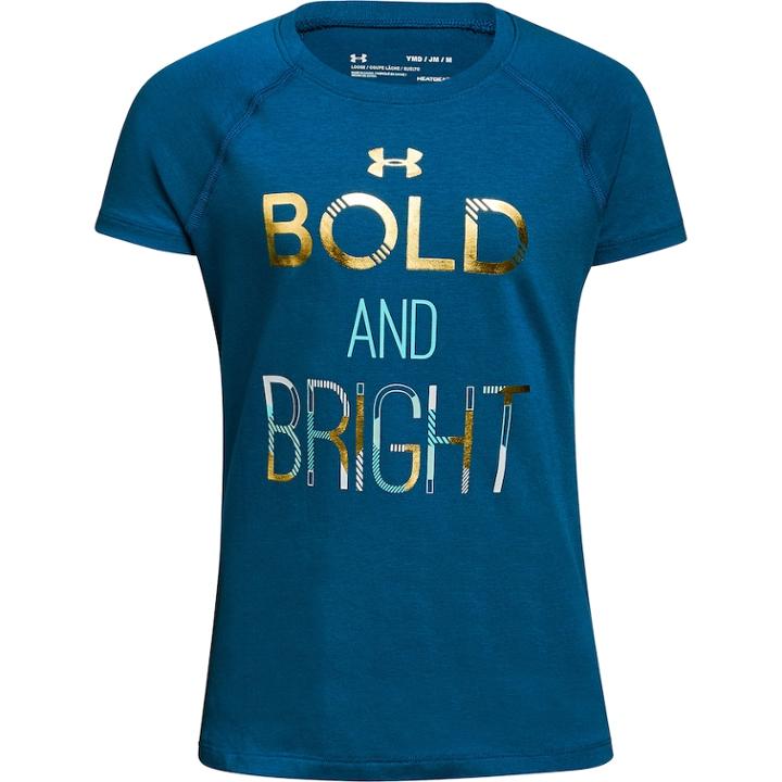 Girls 7-16 Under Armour Bold And Bright Foil Print Tee, Size: Medium, Blue